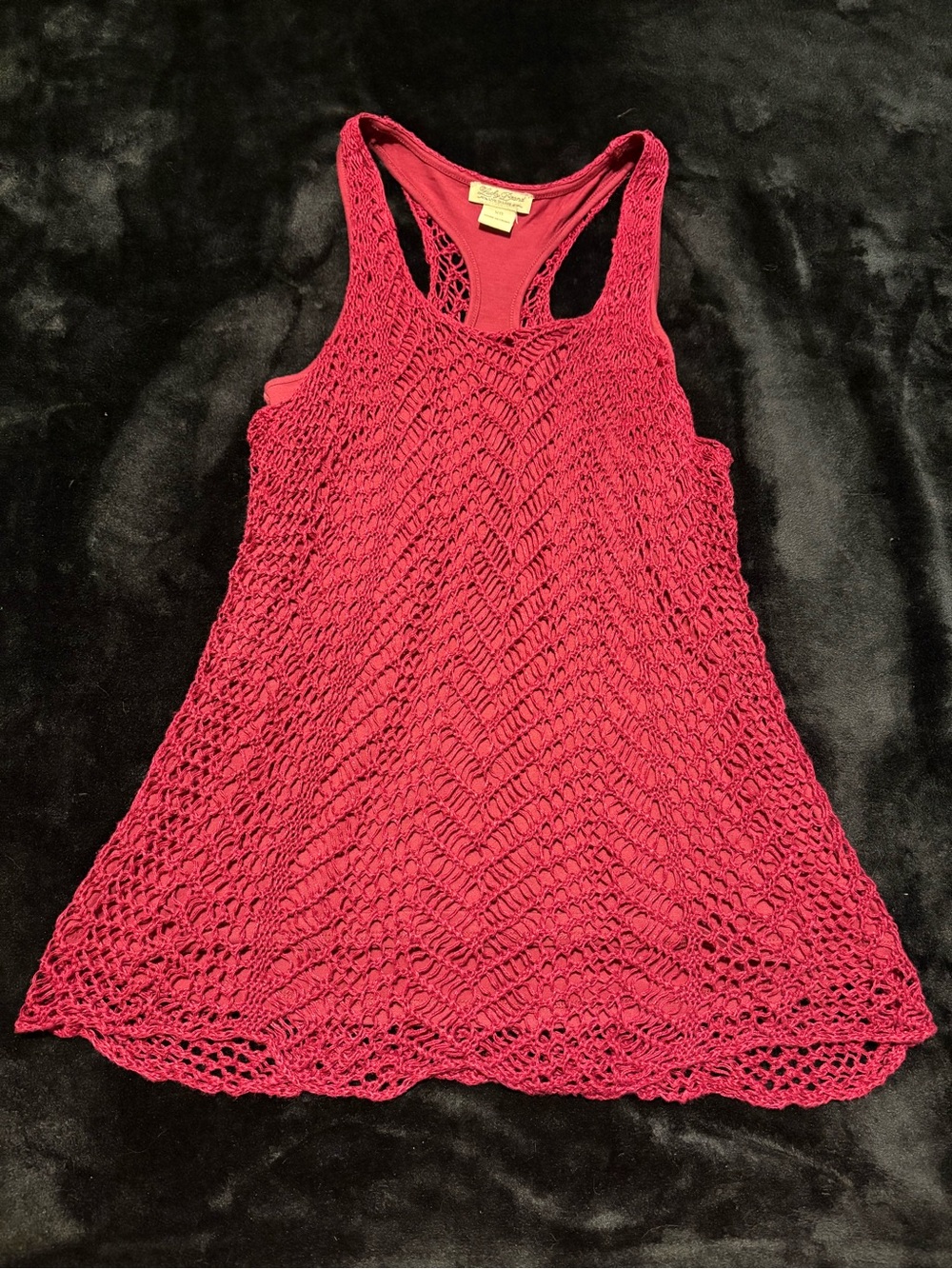 Vintage- Lucky Brand Crochet Racerback Tank Top